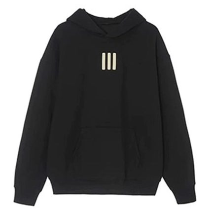 ATHLETICS Cotton Black Hoodie