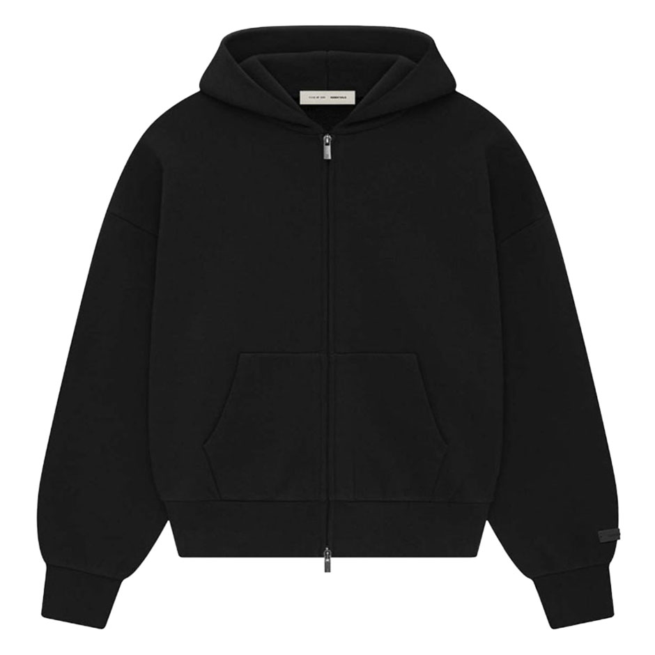 Classic Full Zipper Hoodie Black