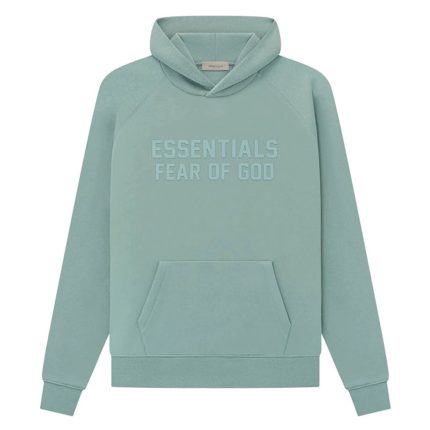 Flocked Haze Blue Hoodie