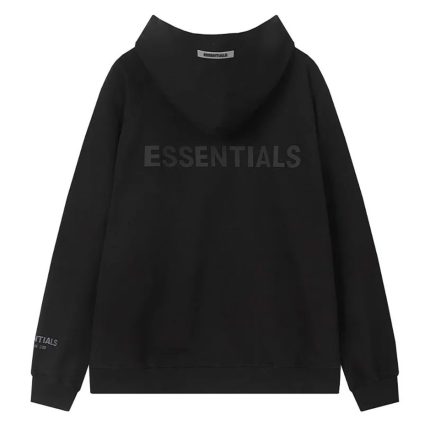 Relaxed Zipper Hoodie Black