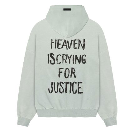 Heaven Distressed Logo Print Cotton Jersey Hoodie